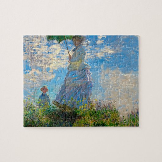 Monet Woman Parasol Impressionismus Puzzle (Horizontal)