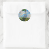 Monet Woman Parasol Impressionismus Runder Aufkleber (Tasche)