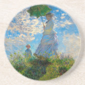 Monet Woman Parasol Impressionismus Sandstein Untersetzer (Vorne)