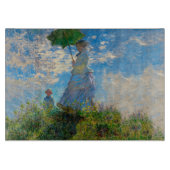 Monet Woman Parasol Impressionismus Schneidebrett (Vorderseite)