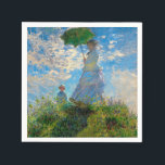 Monet Woman Parasol Impressionismus Serviette<br><div class="desc">Claude Monet Impressionismus Meisterwerk - Die Frau mit einem Parosol wurde 1875 vom französischen Impressionisten Claude Monet gemalt. Es zeigt eine Frau mit Sonnenschirm und ein kleines Kind, die Madame Monet und ihr Sohn ist. Dieses impressionistische Gemälde ist eines der berühmten Gemälde Monets, das eine schöne Landschaft mit leuchtend blauem...</div>