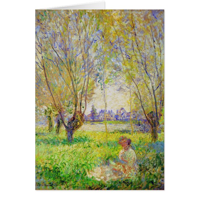 Monet Woman sitzt unter der willows Fine Art (Vorne)