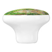 Monet Woman sitzt unter der willows Fine Art Keramikknauf (Seitenansicht)