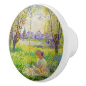 Monet Woman sitzt unter der willows Fine Art Keramikknauf (Rechts)