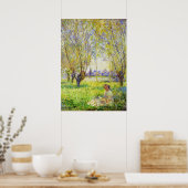 Monet Woman sitzt unter der willows Fine Art Poster (Küche)