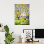 Monet Woman sitzt unter der willows Fine Art Poster (Heimbüro)