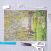 Monet Woman sitzt unter der willows Fine Art Seidenpapier (Handwerk)