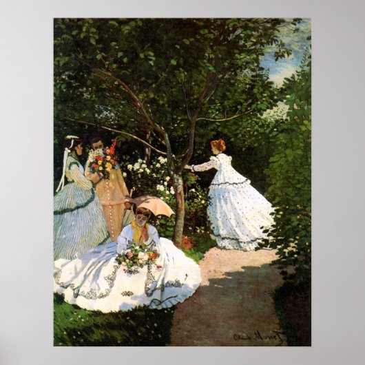 Monet Women in Garden Poster (Vorne)