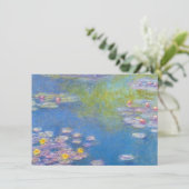 Monet Yellow Water Lilies Einladungen (Stehend Vorderseite)