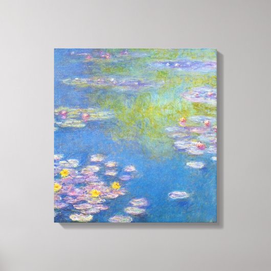 Monet Yellow Water Lilies Leinwanddruck (Vorderseite)