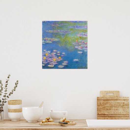 Monet Yellow Water Lilies Poster (Küche)