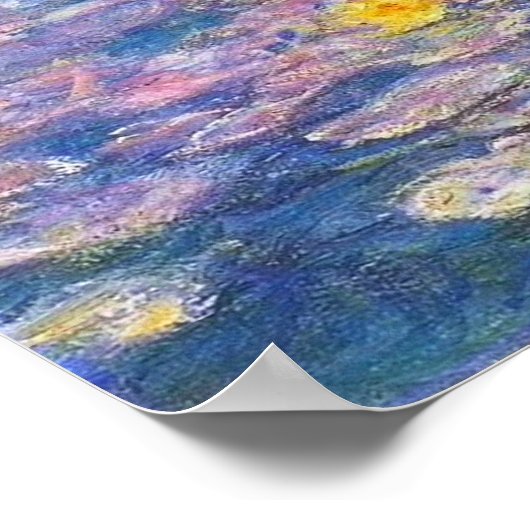 Monet Yellow Water Lilies Poster (Ecke)
