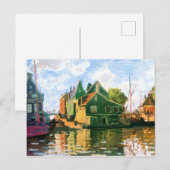 Monet - Zaandam, Kanal, 1871 Kunstmalerei Postkarte (Vorne/Hinten)