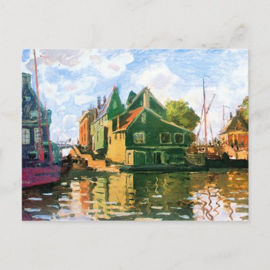 Monet - Zaandam, Kanal, 1871 Kunstmalerei Postkarte (Vorderseite)