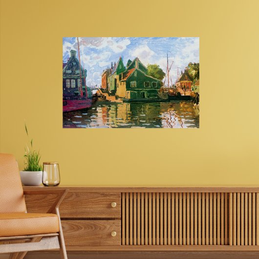 Monet - Zaandam, Kanalgemälde Poster (Wohnzimmer 2)