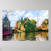 Monet - Zaandam, Kanalgemälde Poster (Vorne)