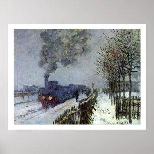 Monet Zug im Schnee-Plakat Poster