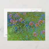 Monets Agapanthus-Blume Postkarte (Vorne/Hinten)