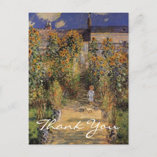 Monet's Artist's Garden at Vetheuil Postkarte (Vorderseite)