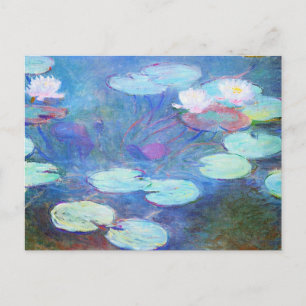Monets berühmte, Seerosen, Rosa, 1899, Postkarte