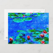 Monets berühmtes Gemälde, Water Lilies (Makroansic Postkarte (Vorne/Hinten)