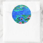 Monets berühmtes Gemälde, Water Lilies (Makroansic Runder Aufkleber (Tasche)