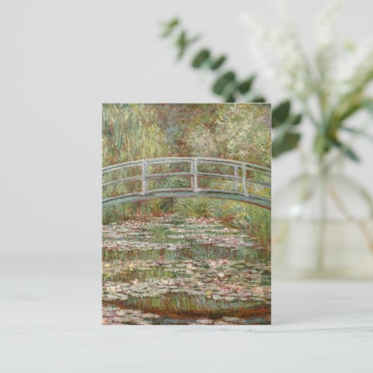 Monets "Bridge Over a Pond of Water Lilies" 1899 Postkarte (Stehend Vorderseite)