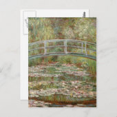Monets "Bridge Over a Pond of Water Lilies" 1899 Postkarte (Vorne/Hinten)