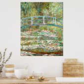 Monet's Bridge über einen Teich der Wasserlien Poster (Küche)