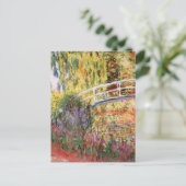 Monet's Bridge und Blume Postkarte (Stehend Vorderseite)