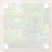 Monet's Brücke über den Liliensee, Monets Garten Glasuntersetzer (Rückseite)