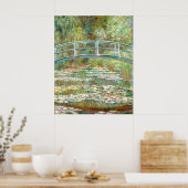Monets Brücke über einen Teich mit Seerosen Poster (Küche)