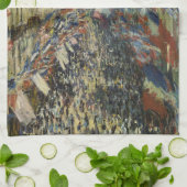 Monet's Classic Celebration of Paris Rue Montorue Geschirrtuch (Gefaltet)
