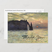 Monet's Cliff, Etretat, Sunset Postkarte (Vorne/Hinten)