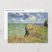 Monet's Cliff Walk in Pourville Postkarte (Vorne/Hinten)