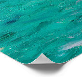 Monet's Der Strand und die Falaise d'Or Poster (Ecke)