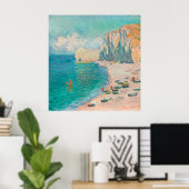 Monet's Der Strand und die Falaise d'Or Poster (Heimbüro)