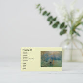 Monets Eindruck Sonnenaufgang (Soleil Levant) - 18 Visitenkarte (Stehend Vorderseite)