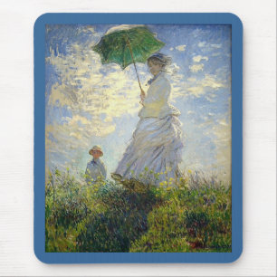 Monet's Frau mit einem Sonnenschirm (Der Spazierga Mousepad