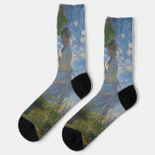Monets Frau mit Sonnenschirm, beeindruckende Lands Socken (Linkes Detail)