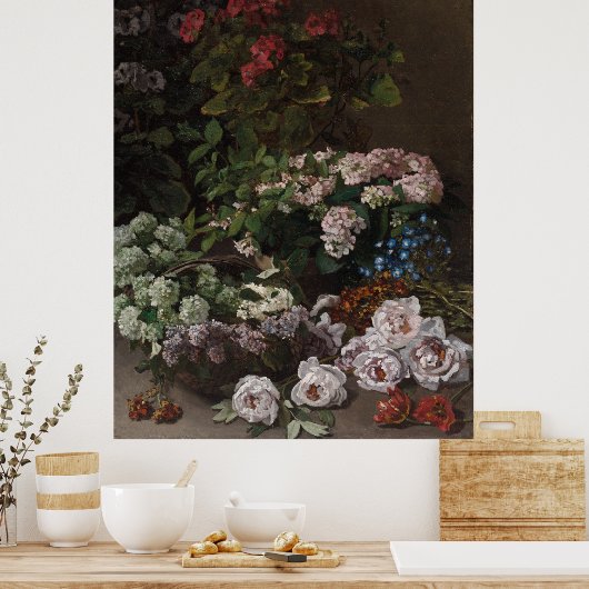 Monets Frühlingsblumen Poster (Küche)