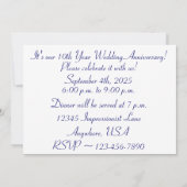 Monet's Garden Blume Einladung zum Jahrestag (Rückseite)