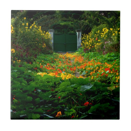 Monet's Garden, Giverny, Frankreich im Herbst Fliese (Vorderseite)