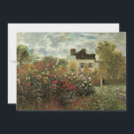 Monet's Garden in Argenteuil von Claude Monet<br><div class="desc">Der Artist's Garden in Argenteuil (Eine Ecke des Gartens mit Dahlias) (1873) von Claude Monet ist ein Vintager Impressionismus feiner Kunst Blumenmalerei. Ein Landhaus liegt im Hintergrund. Ein Paar in der Liebe geht vorbei an einem romantischen Frühlingsgarten mit blühenden Rose und anderen Blume. Über den Künstler: Claude Monet (1840-1926) war...</div>
