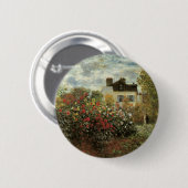 Monet's Garden in Argenteuil von Claude Monet Button (Vorne & Hinten)