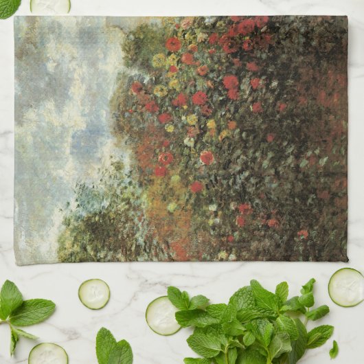 Monet's Garden in Argenteuil von Claude Monet Geschirrtuch (Gefaltet)