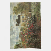 Monet's Garden in Argenteuil von Claude Monet Geschirrtuch (Vertikal)