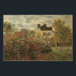 Monet's Garden in Argenteuil von Claude Monet Holzleinwand<br><div class="desc">Der Artist's Garden in Argenteuil (Eine Ecke des Gartens mit Dahlias) (1873) von Claude Monet ist ein Vintager Impressionismus feiner Kunst Blumenmalerei. Ein Landhaus liegt im Hintergrund. Ein Paar in der Liebe geht vorbei an einem romantischen Frühlingsgarten mit blühenden Rose und anderen Blume. Über den Künstler: Claude Monet (1840-1926) war...</div>