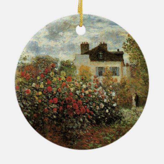 Monet's Garden in Argenteuil von Claude Monet Keramikornament (Hinten)