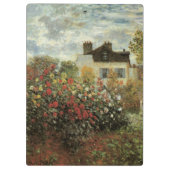 Monet's Garden in Argenteuil von Claude Monet Klemmbrett (Rückseite)